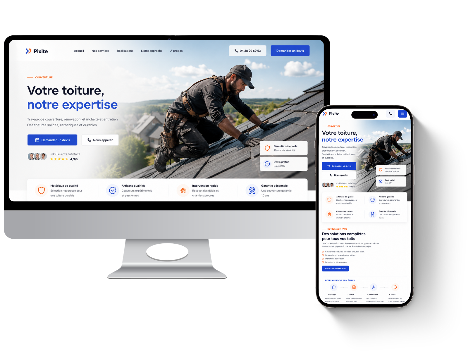 Exemple de site couvreur