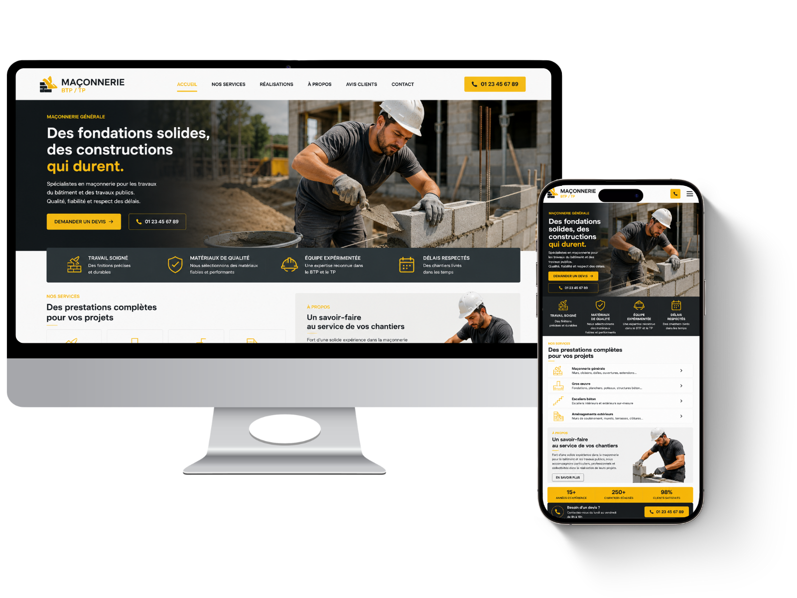 Exemple de site maçon