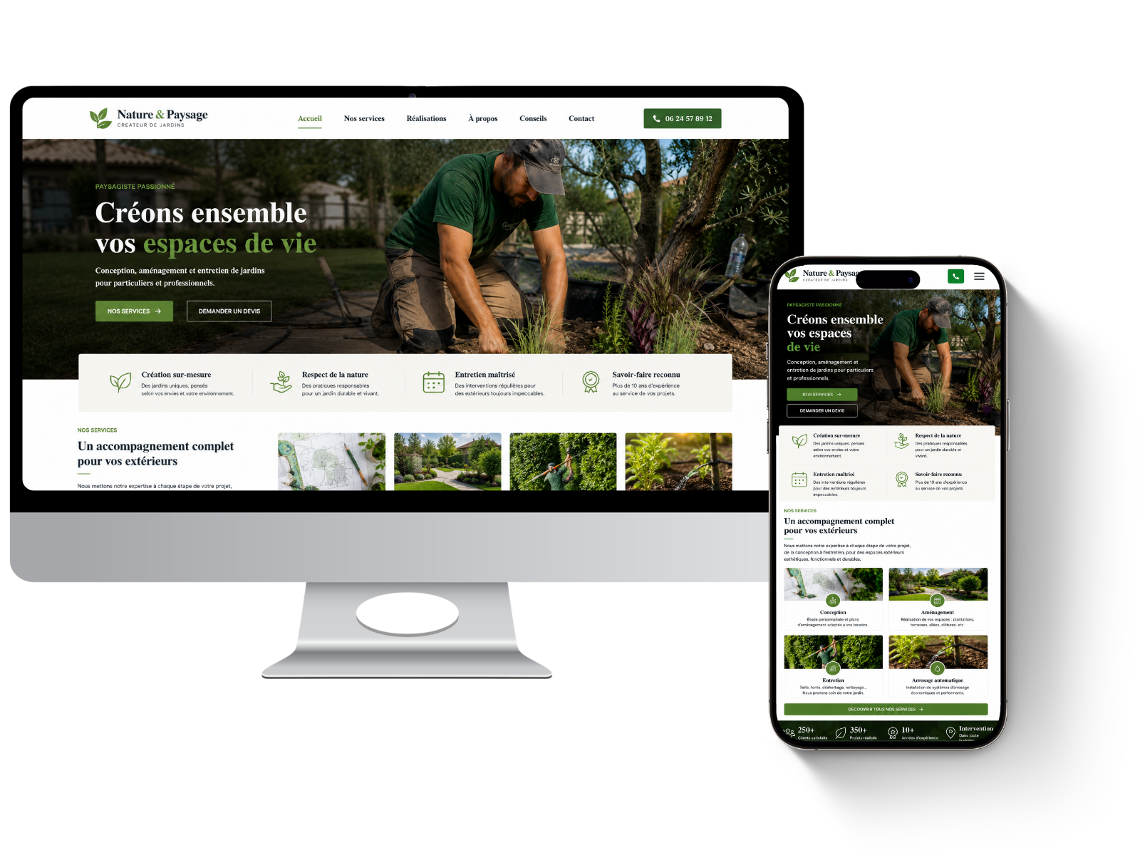 Exemple de site paysagiste